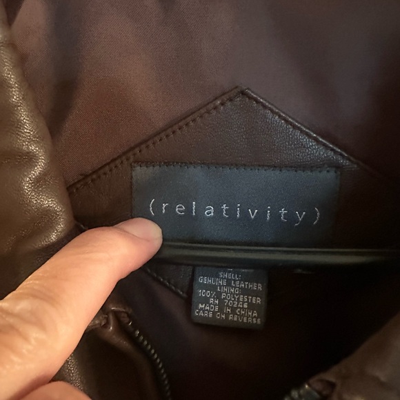 Relativity leather coat size Large - Picture 2 of 3